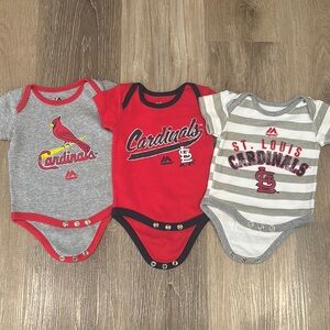 Cardinals Baby Bodysuit Set- 0-3m